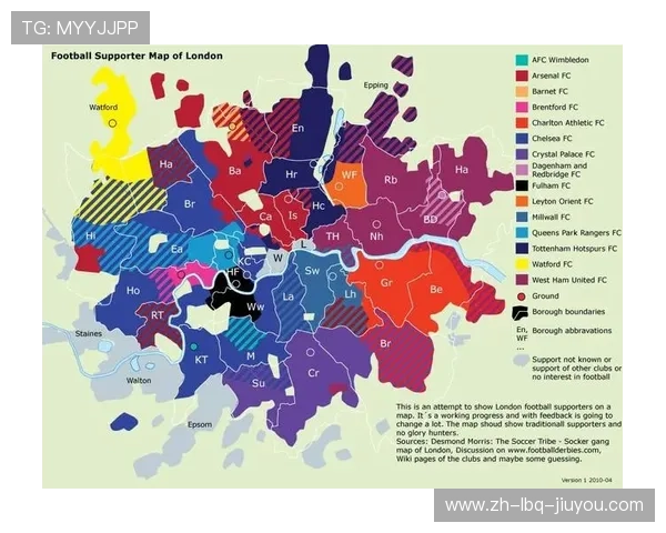 英超球队位置分布地图